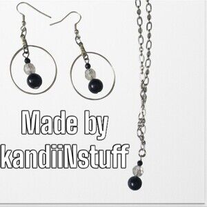 Upcycled Necklace & Earring Set - Handmade